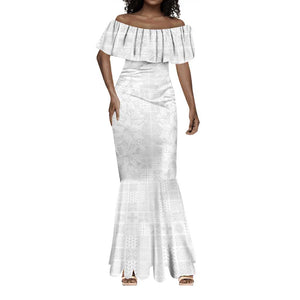 Nigeria Yoruba Osun-Osogbo Festival Mermaid Dress White Lily Lei - African Pride