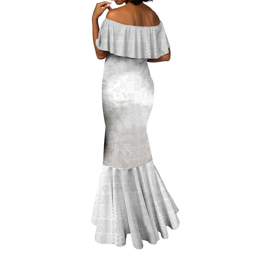Nigeria Yoruba Osun-Osogbo Festival Mermaid Dress White Lily Lei - African Pride