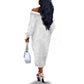 Nigeria Yoruba Osun-Osogbo Festival Off The Shoulder Long Sleeve Dress White Lily Lei - African Pride