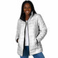 Nigeria Osun-Osogbo Festival Padded Jacket White Lily Lei With Yoruba Pattern