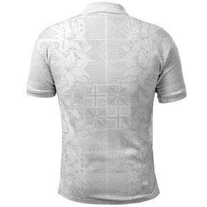 Nigeria Yoruba Osun-Osogbo Festival Polo Shirt White Lily Lei - African Pride
