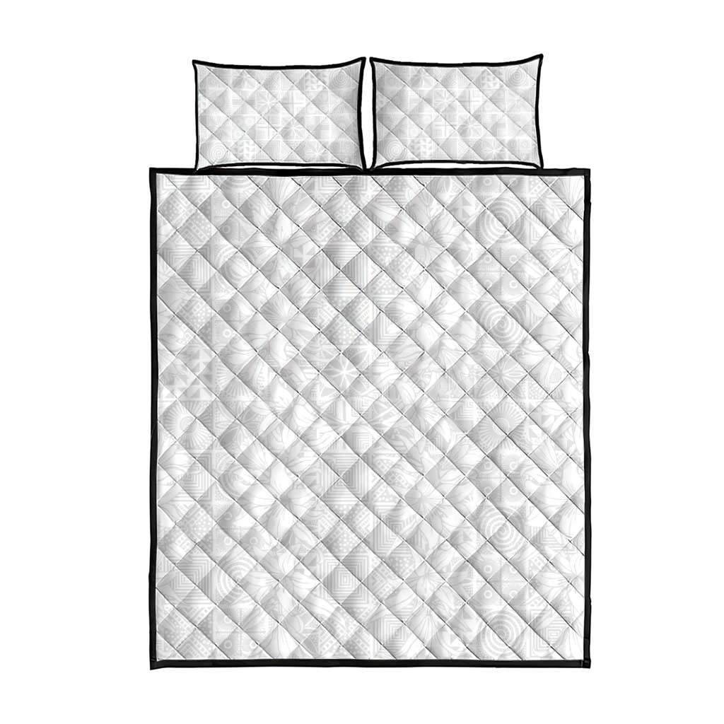 Nigeria Yoruba Osun-Osogbo Festival Quilt Bed Set White Lily Lei - African Pride