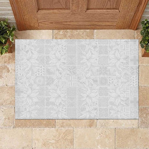 Nigeria Yoruba Osun-Osogbo Festival Rubber Doormat White Lily Lei - African Pride