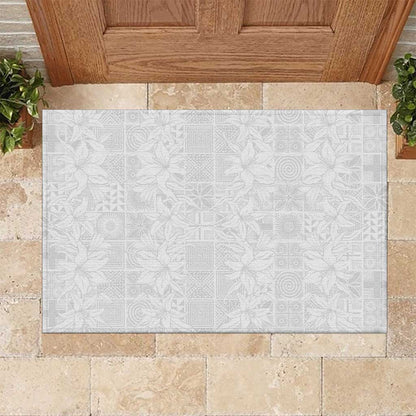 Nigeria Yoruba Osun-Osogbo Festival Rubber Doormat White Lily Lei - African Pride