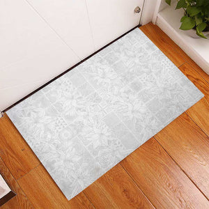 Nigeria Yoruba Osun-Osogbo Festival Rubber Doormat White Lily Lei - African Pride
