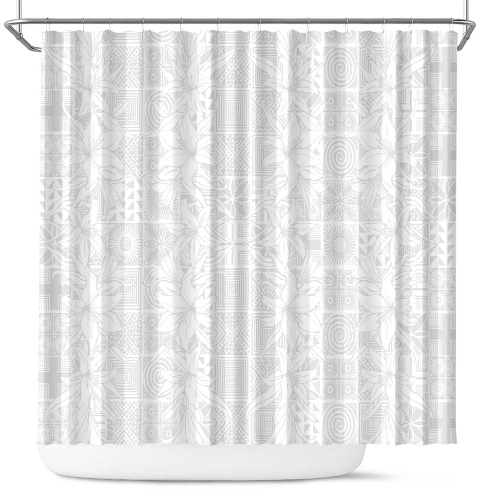Nigeria Yoruba Osun-Osogbo Festival Shower Curtain White Lily Lei - African Pride