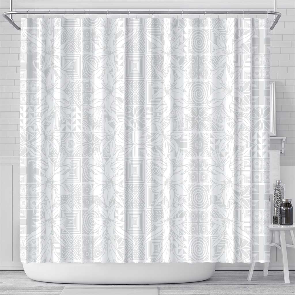 Nigeria Yoruba Osun-Osogbo Festival Shower Curtain White Lily Lei - African Pride