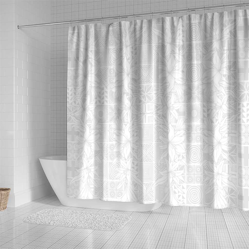 Nigeria Yoruba Osun-Osogbo Festival Shower Curtain White Lily Lei - African Pride