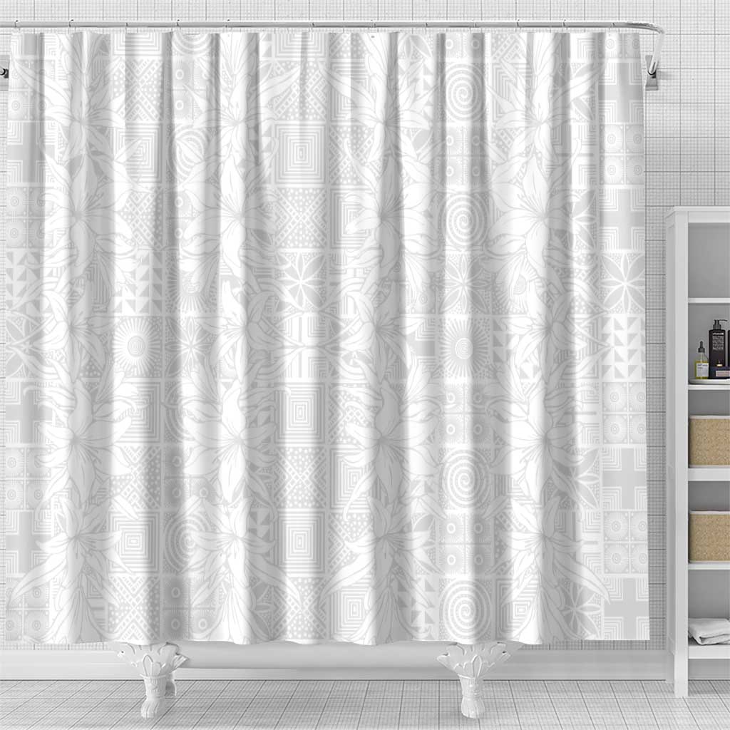 Nigeria Yoruba Osun-Osogbo Festival Shower Curtain White Lily Lei - African Pride