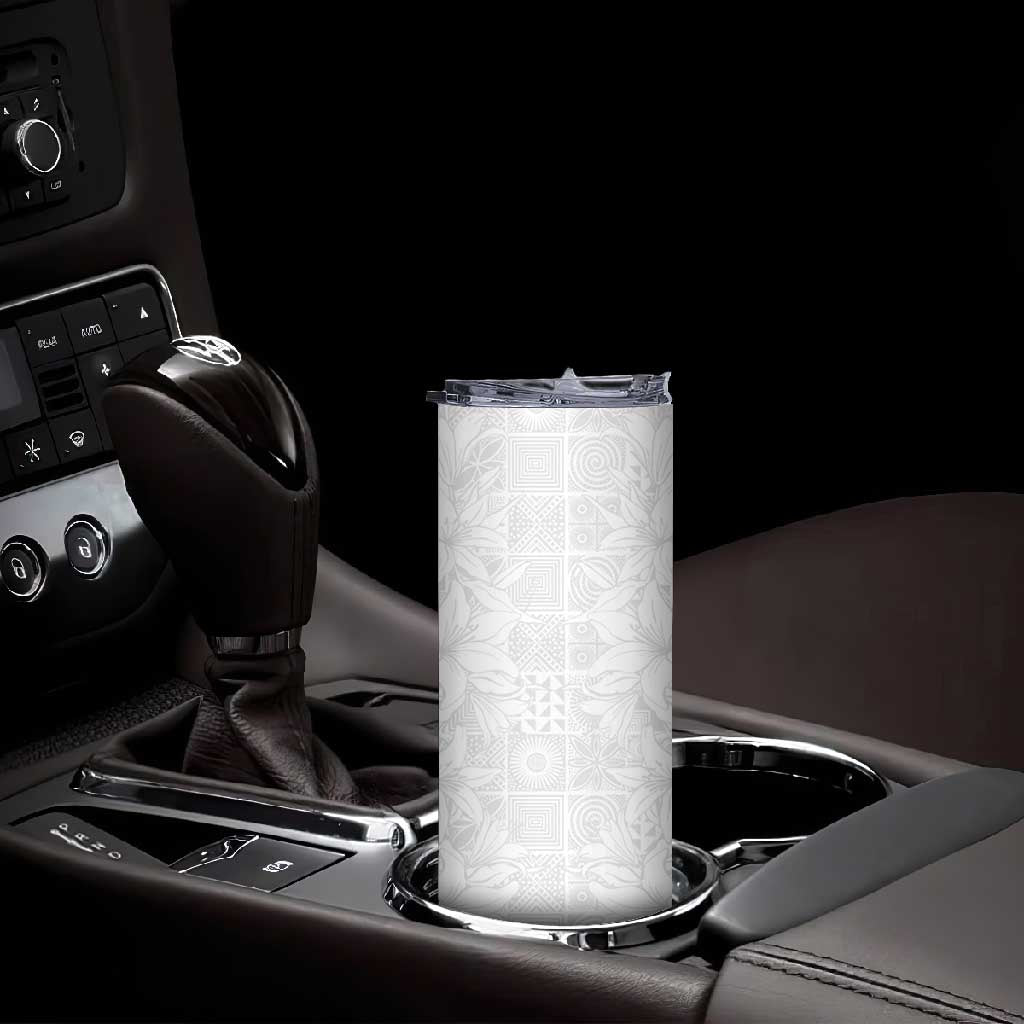 Nigeria Yoruba Osun-Osogbo Festival Skinny Tumbler White Lily Lei - African Pride