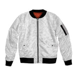 Nigeria Yoruba Osun-Osogbo Festival Sleeve Zip Bomber Jacket White Lily Lei - African Pride