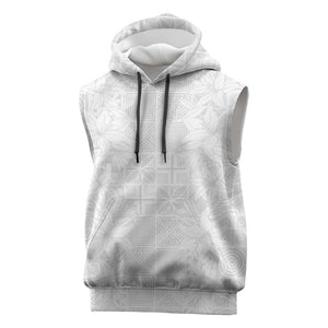 Nigeria Yoruba Osun-Osogbo Festival Sleeveless Hoodie White Lily Lei - African Pride
