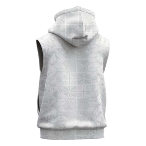 Nigeria Yoruba Osun-Osogbo Festival Sleeveless Hoodie White Lily Lei - African Pride