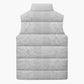 Nigeria Osun-Osogbo Festival Sleeveless Puffer Jacket White Lily Lei With Yoruba Pattern