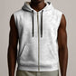 Nigeria Yoruba Osun-Osogbo Festival Sleeveless Zip Hoodie White Lily Lei - African Pride