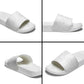 Nigeria Osun-Osogbo Festival Slide Sandals White Lily Lei With Yoruba Pattern