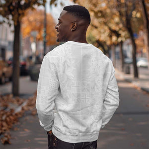 Nigeria Yoruba Osun-Osogbo Festival Sweatshirt White Lily Lei - African Pride