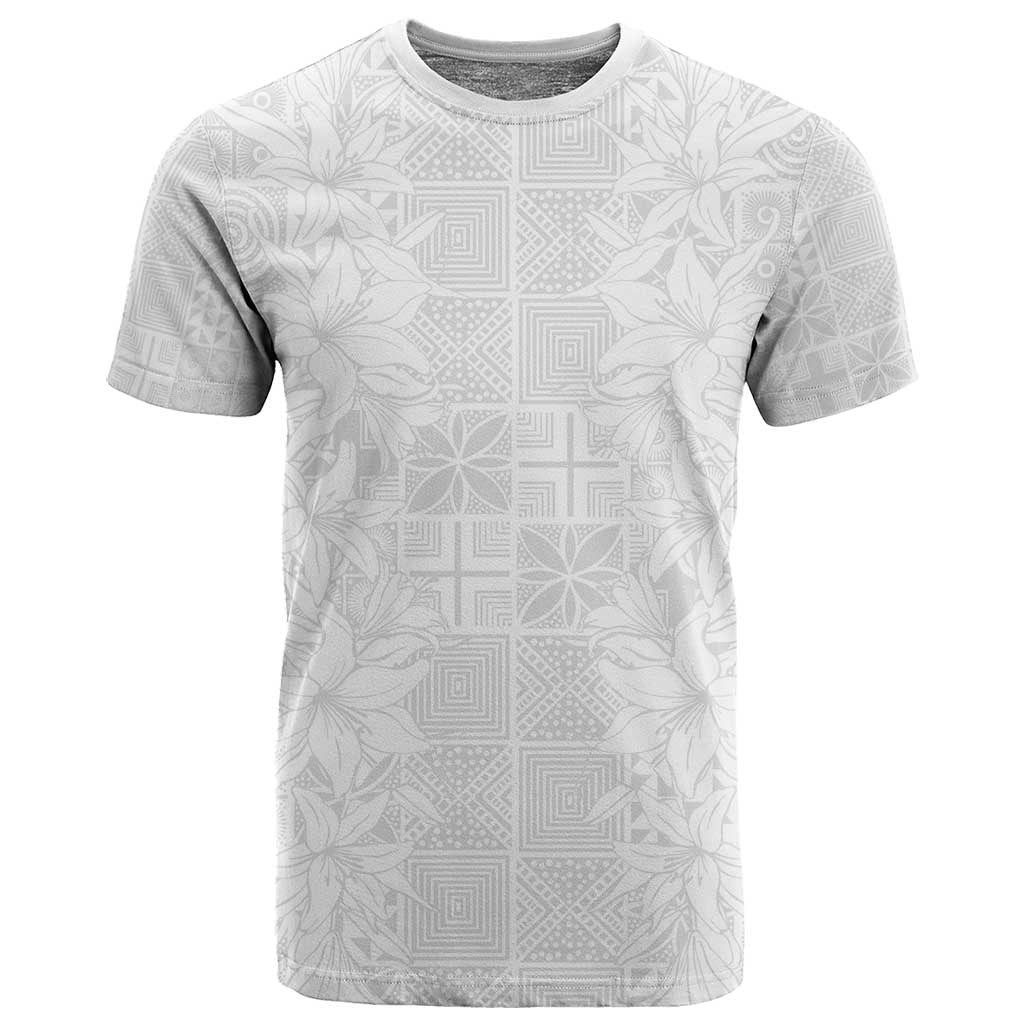 Nigeria Yoruba Osun-Osogbo Festival T shirt White Lily Lei - African Pride