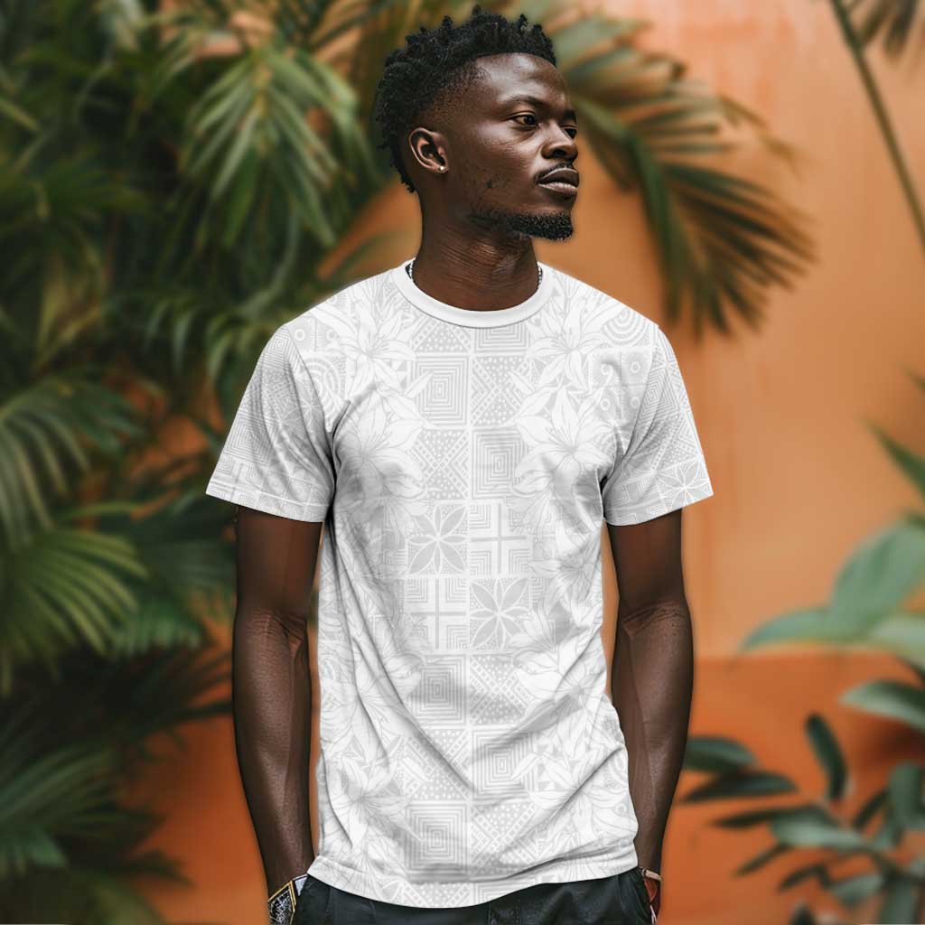 Nigeria Yoruba Osun-Osogbo Festival T shirt White Lily Lei - African Pride