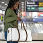 Nigeria Osun-Osogbo Festival Travel Bag White Lily Lei With Yoruba Pattern