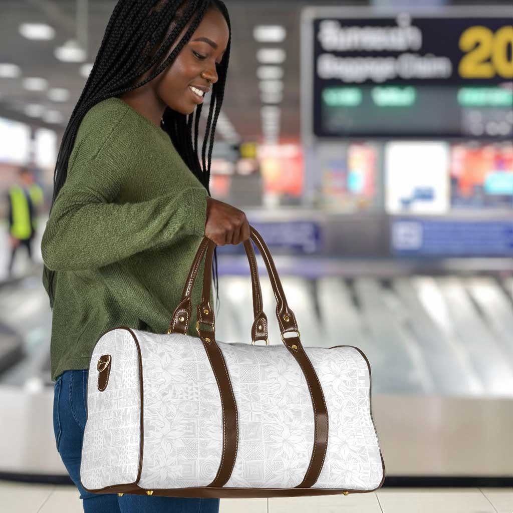 Nigeria Osun-Osogbo Festival Travel Bag White Lily Lei With Yoruba Pattern