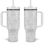 Nigeria Yoruba Osun-Osogbo Festival Tumbler With Handle White Lily Lei - African Pride