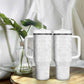 Nigeria Yoruba Osun-Osogbo Festival Tumbler With Handle White Lily Lei - African Pride