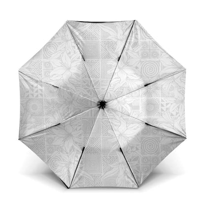 Nigeria Osun-Osogbo Festival Umbrella White Lily Lei With Yoruba Pattern