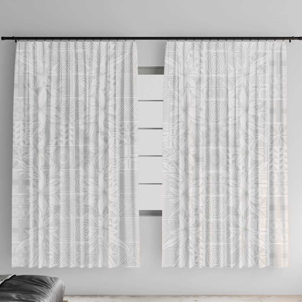 Nigeria Yoruba Osun-Osogbo Festival Window Curtain White Lily Lei - African Pride