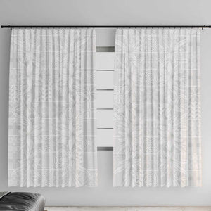 Nigeria Yoruba Osun-Osogbo Festival Window Curtain White Lily Lei - African Pride