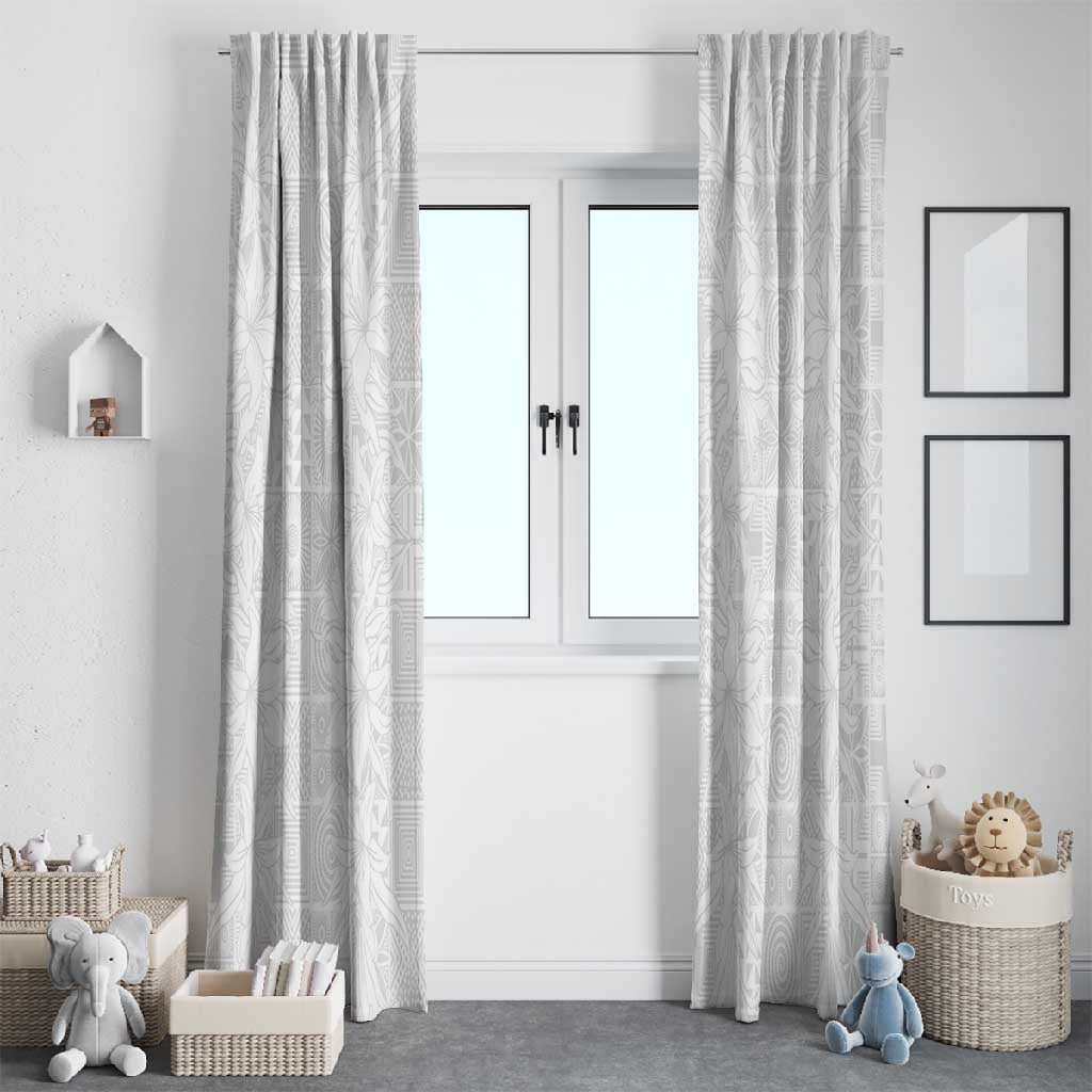 Nigeria Yoruba Osun-Osogbo Festival Window Curtain White Lily Lei - African Pride