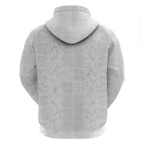 Nigeria Yoruba Osun-Osogbo Festival Zip Hoodie White Lily Lei - African Pride
