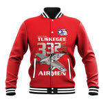 Tuskegee Red Tails Airmen Baseball Jacket 332nd Fighter Group - Red - African Pride
