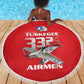 Tuskegee Red Tails Airmen Beach Blanket 332nd Fighter Group - Red - African Pride