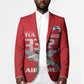 Tuskegee Red Tails Airmen Blazer P-51 Mustang 332nd Fighter Group - Red