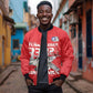 Tuskegee Red Tails Airmen Bomber Jacket 332nd Fighter Group - Red - African Pride