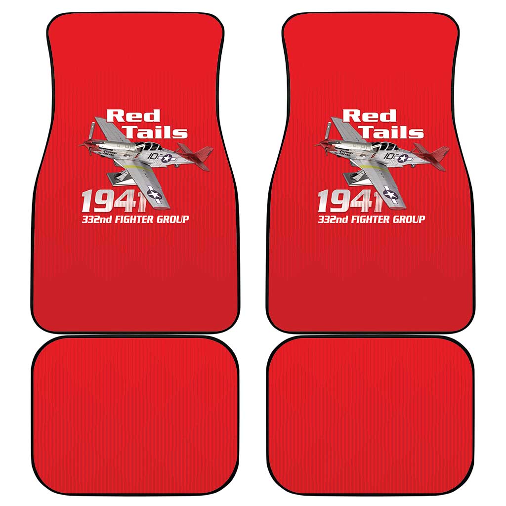 Tuskegee Red Tails Airmen Car Mats 332nd Fighter Group - Red - African Pride