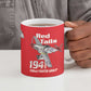 Tuskegee Red Tails Airmen Ceramic Mug P-51 Mustang 332nd Fighter Group - Red