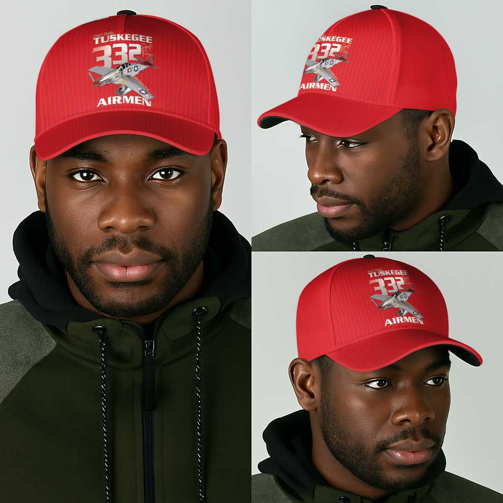 Tuskegee Red Tails Airmen Classic Cap 332nd Fighter Group - Red - African Pride