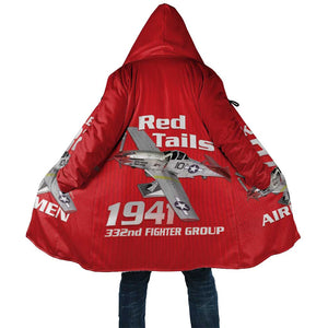 Tuskegee Red Tails Airmen Cloak P-51 Mustang 332nd Fighter Group - Red