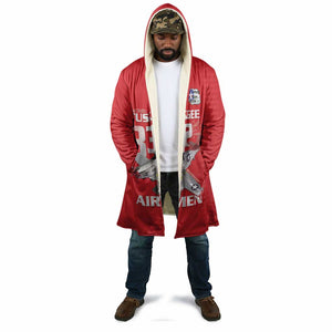 Tuskegee Red Tails Airmen Cloak P-51 Mustang 332nd Fighter Group - Red