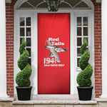 Tuskegee Red Tails Airmen Door Cover P-51 Mustang 332nd Fighter Group - Red