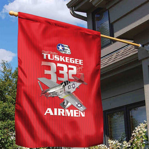 Tuskegee Red Tails Airmen Garden Flag 332nd Fighter Group - Red - African Pride