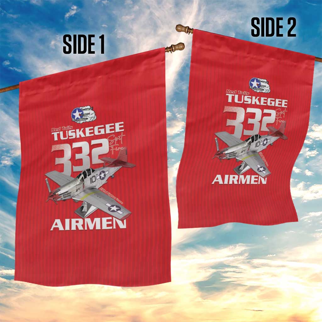 Tuskegee Red Tails Airmen Garden Flag 332nd Fighter Group - Red - African Pride