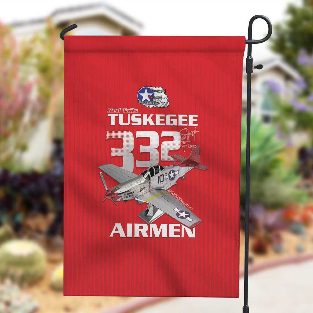Tuskegee Red Tails Airmen Garden Flag 332nd Fighter Group - Red - African Pride
