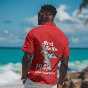 Tuskegee Red Tails Airmen Hawaiian Shirt 332nd Fighter Group - Red - African Pride