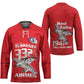 Tuskegee Red Tails Airmen Hockey Jersey P-51 Mustang 332nd Fighter Group - Red