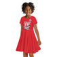 Tuskegee Red Tails Airmen Kid Short Sleeve Dress 332nd Fighter Group - Red - African Pride