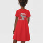 Tuskegee Red Tails Airmen Kid Short Sleeve Dress 332nd Fighter Group - Red - African Pride