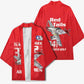 Tuskegee Red Tails Airmen Kimono P-51 Mustang 332nd Fighter Group - Red